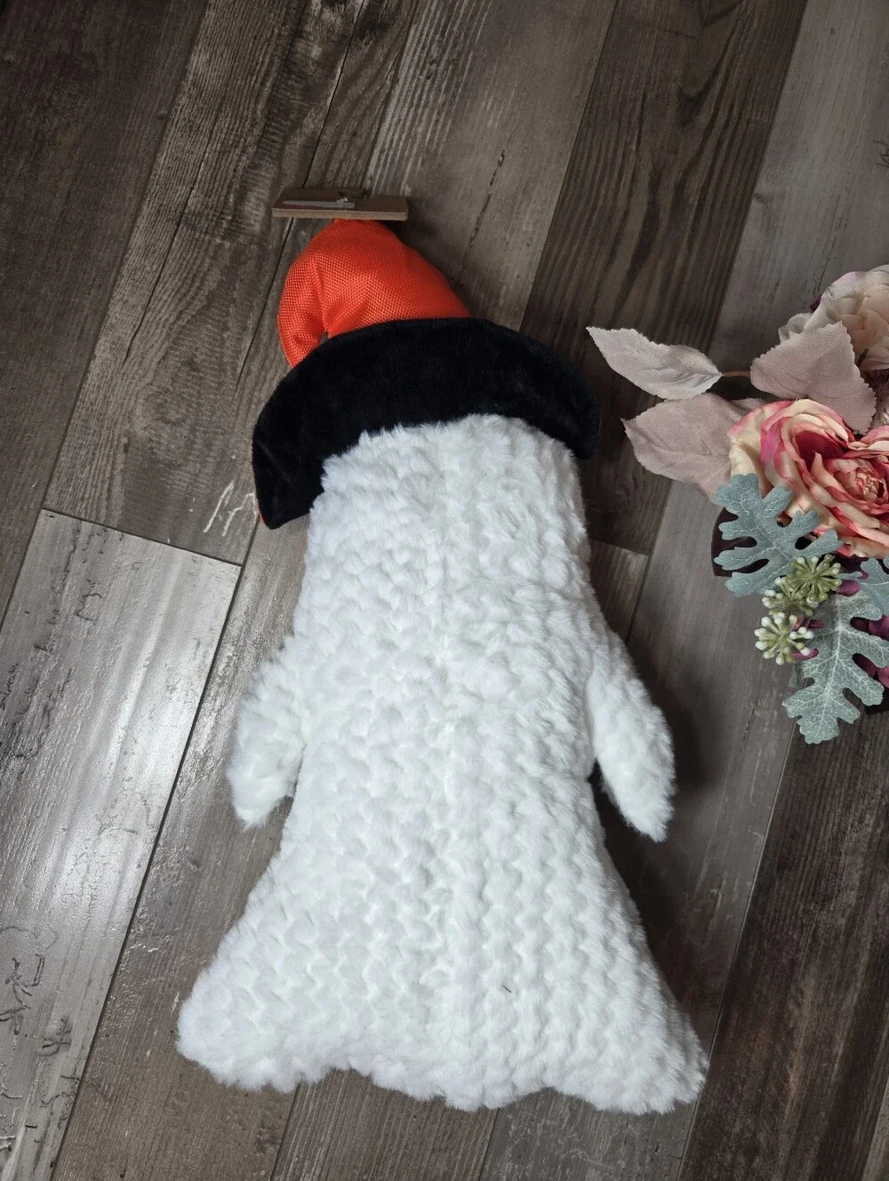 NWT Pally Paws Dog Toy Halloween White Ghost with Hat – Squeaky – Large